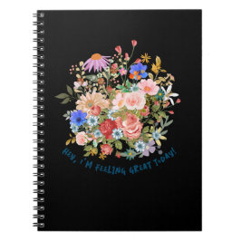 Caderno Espiral Gráfico Floral & Slogan