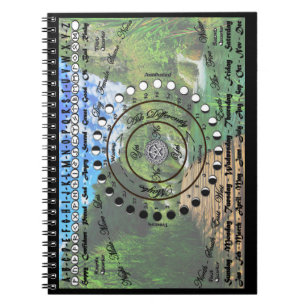 Caderno Espiral Gráfico Pendulum Pagan do Wiccan