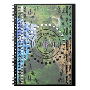 Caderno Espiral Gráfico Pendulum Pagão do Wiccan