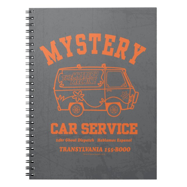 Caderno Espiral Gráfico Scooby-Doo "Mystery Car Service" (Frente)