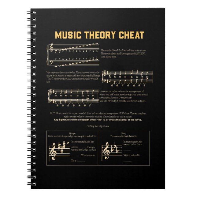 Caderno Espiral Gráficos de Teoria Musical (Frente)