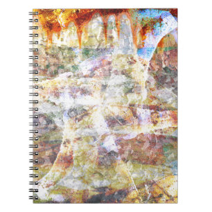 Caderno Espiral grafite colorida