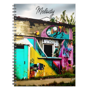 Caderno Espiral Grafite Colorido Personalizado Abandonado