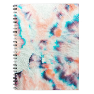 Caderno Espiral Grafite de Arte Suja do outono. Tie Dye Shibori. B