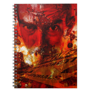 Caderno Espiral Grafite Vermelho