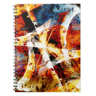 Caderno Espiral Grafites abstratos coloridos