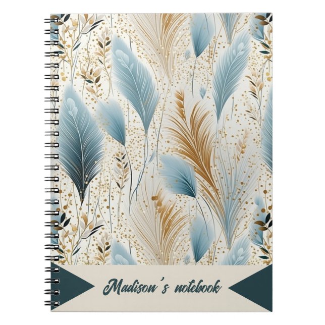Caderno Espiral Grama de Pampas Adorável (Frente)