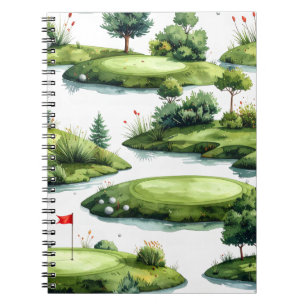 Caderno Espiral Grama de Treino de Golfe