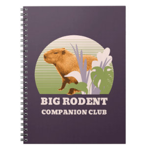 Caderno Espiral Grande Clube de Companheiros de Roedores Capivara