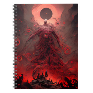 Caderno Espiral Grande Demônio Criador Dark Fantasy Horror