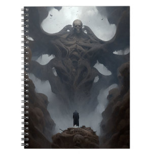 Caderno Espiral Grande Demônio Criador Dark Fantasy Horror