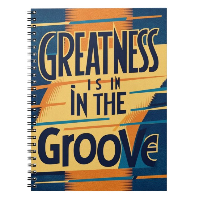 Caderno Espiral Grande está na opção Groove 2 (Frente)