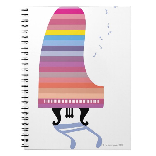 Caderno Espiral Grande Piano Colorido (Frente)