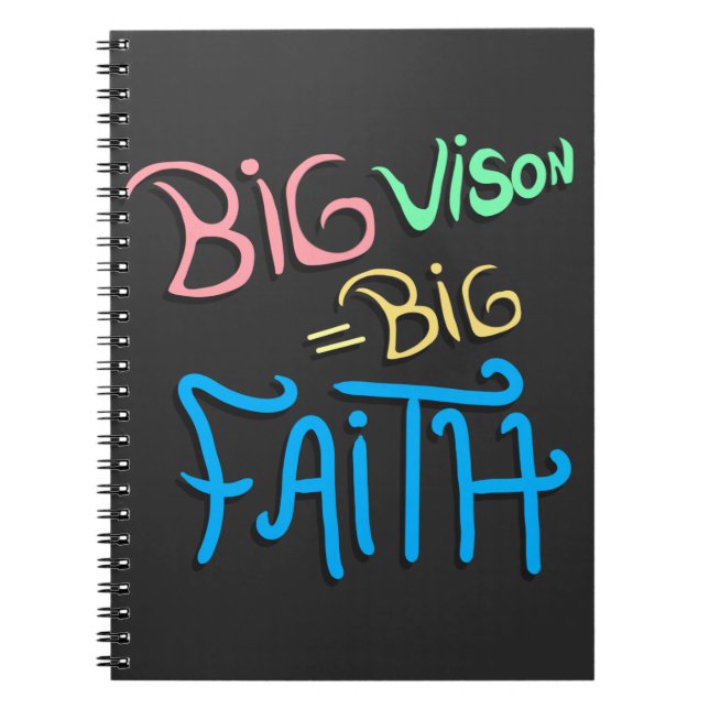 Caderno Espiral Grande Visão Grande Fé (Frente)