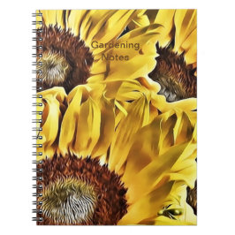 Caderno Espiral Grandes Girassóis Ousados