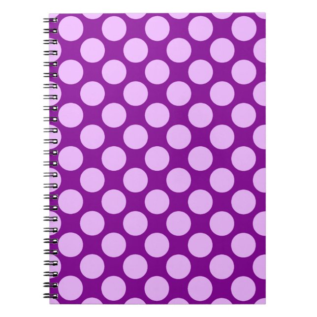 Caderno Espiral Grandes pontos retrorreflectores - orquídea e púrp (Frente)