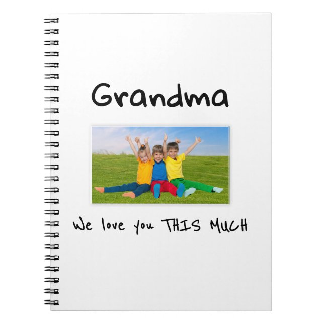 Caderno Espiral Grandma We Love You This Much Photo Christmas Gift (Frente)