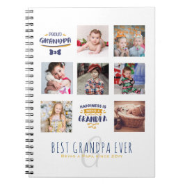 Caderno Espiral GRANDPA FOTO COLAGEM PRESENTE Pop Papai Orgulhoso 