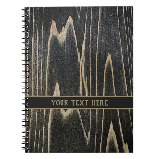 Caderno Espiral Grão de Madeira Secular - Personalizável (Frente)