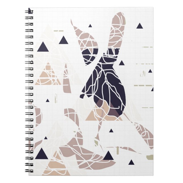 Caderno Espiral graph paper desenhos triangle soft by SIRAdesign (Frente)