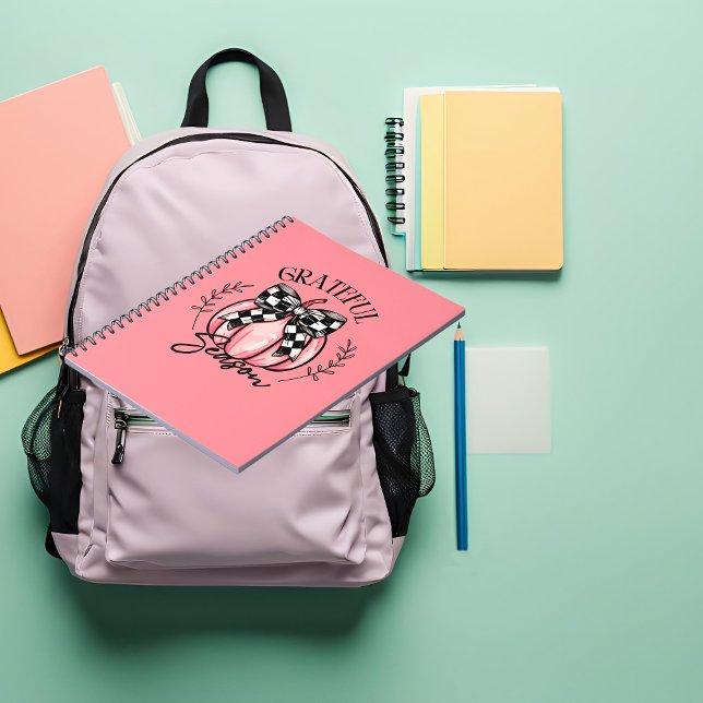 Caderno Espiral Grateful Season Pumpkin Outono (Criador carregado)