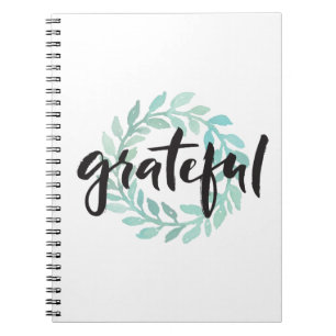 Caderno Espiral Gratidão De Wreath Grateful