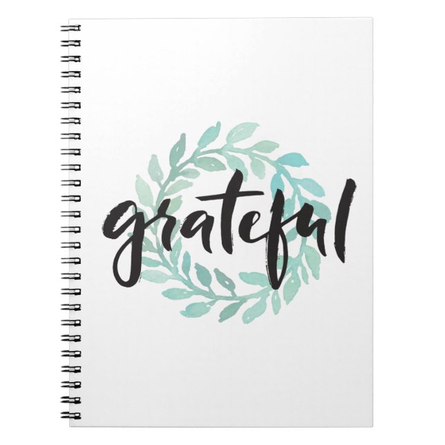 Caderno Espiral Gratidão Grateful Wreath (Frente)