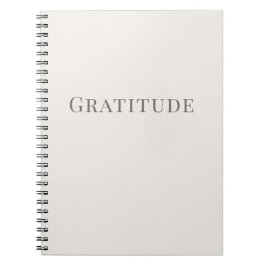 Caderno Espiral Gratitude – Minimal Typography