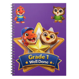 Caderno Espiral Grau 1 bem feito Hoot a coruja e conquista Rex
