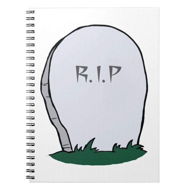 Caderno Espiral Gravestone RIP (Frente)