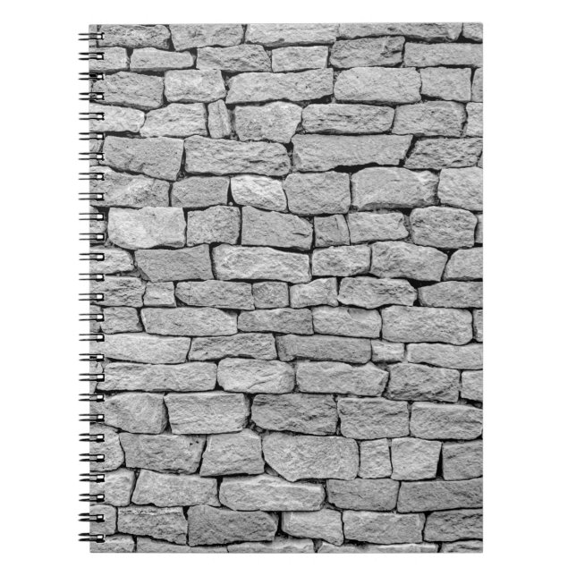 Caderno Espiral Gray stone wall as an abstract background. (Frente)
