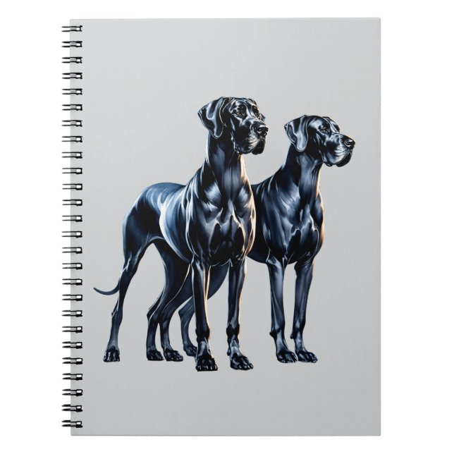 Caderno Espiral Great Danes Watercolor (Frente)