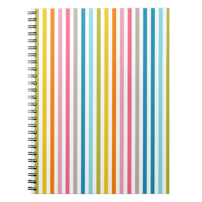 Caderno Espiral Grebow Stripes de Verão (Frente)