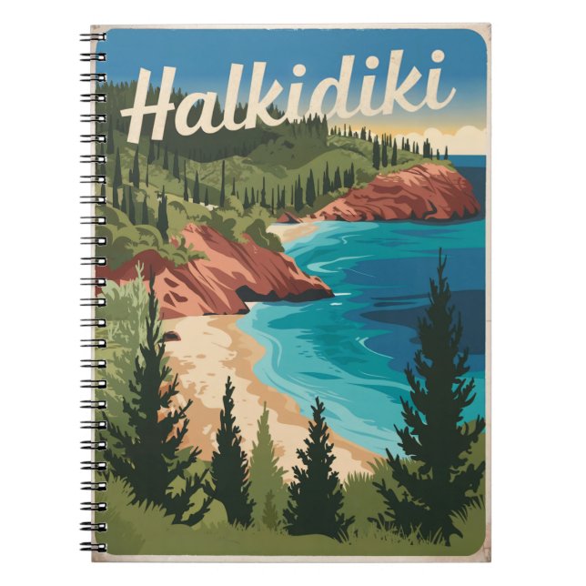 Caderno Espiral Grécia de Halkidiki (Frente)
