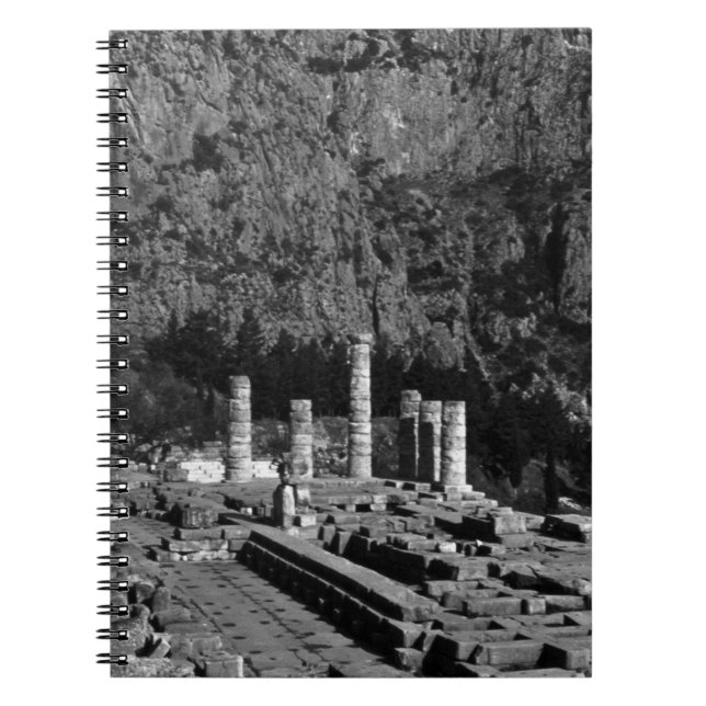 Caderno Espiral Grécia Delphi Apollo Temple 1970 (Frente)