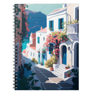 Caderno Espiral Grécia Santorini