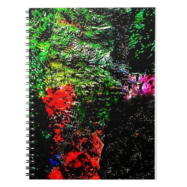 Caderno Espiral Green abstract texture Spiral Photo Notebook,Bold  (Frente)