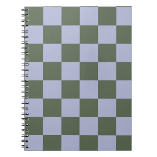 Caderno Espiral Green and Blue Checkered