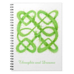 CADERNO ESPIRAL GREEN CELTIC KNOT 6.5x8.75