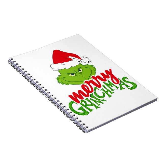 Caderno Espiral Green Christmas Creature with Winter Elements  (Lado Direito)