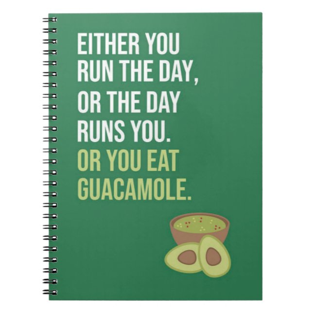 Caderno Espiral Green Cute Funny Guacamole Gifts Avocado Fruit (Frente)