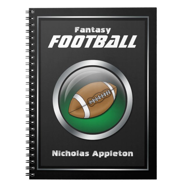Caderno Espiral Green Sphere - Notebook de futebol fantástico (Frente)