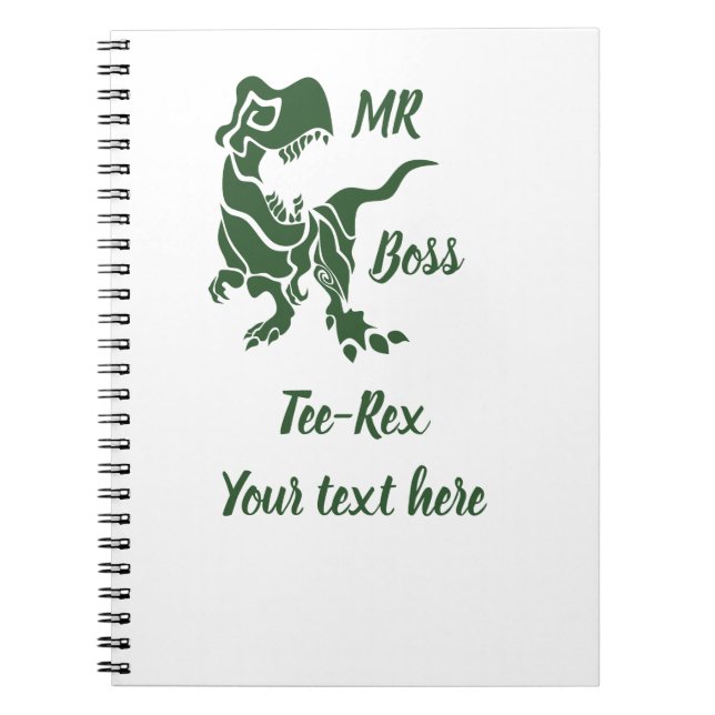 Caderno Espiral Green Trex, o Chefe Dino (Frente)