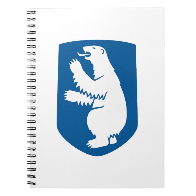 Caderno Espiral Greenland coat arms country symbol emblem flag den (Frente)