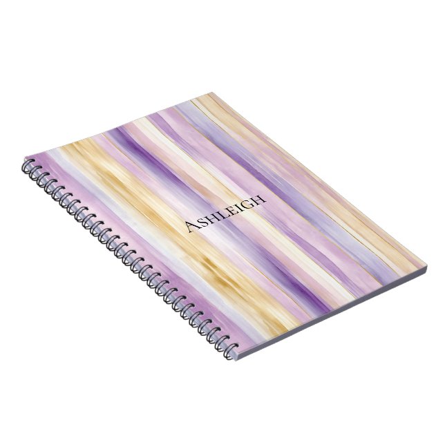 Caderno Espiral Grelhas de Creme Roxo (Lado Direito)
