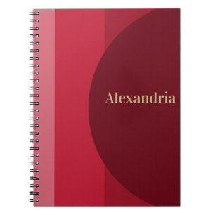 Caderno Espiral Greve de Burundi Vermelho Personalizada