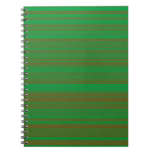 Caderno Espiral Grey Brown Stripes Verde