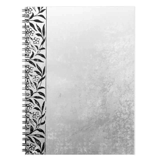 Caderno Espiral Grey Notebook with Black Accent– Elegant Journal  (Frente)