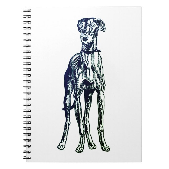 Caderno Espiral Greyhound Breed Inglês (Frente)