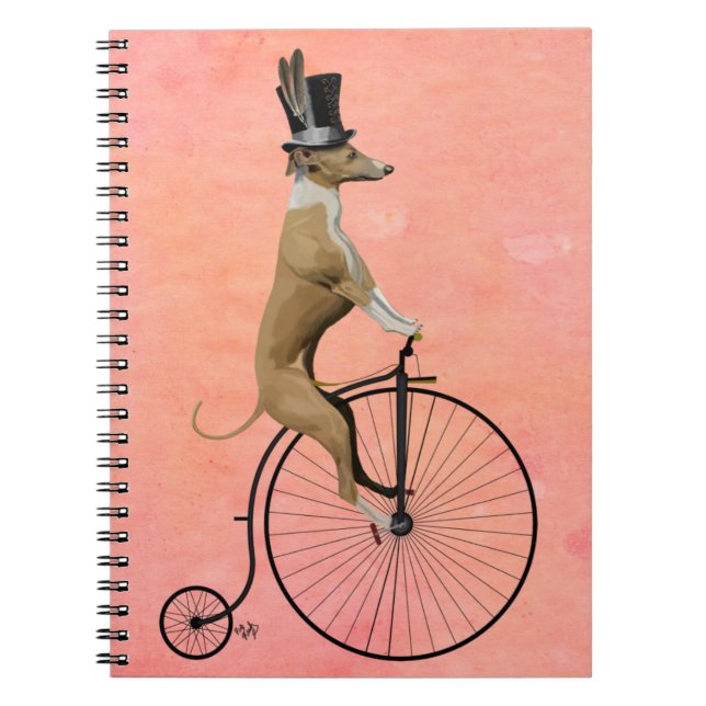Caderno Espiral Greyhound no Black Penny Farthing (Frente)